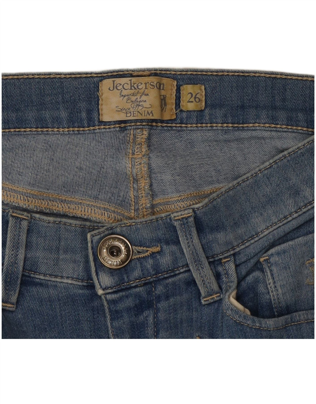 Jeans bootcut da donna Jeckerson W26 L31 cotone blu