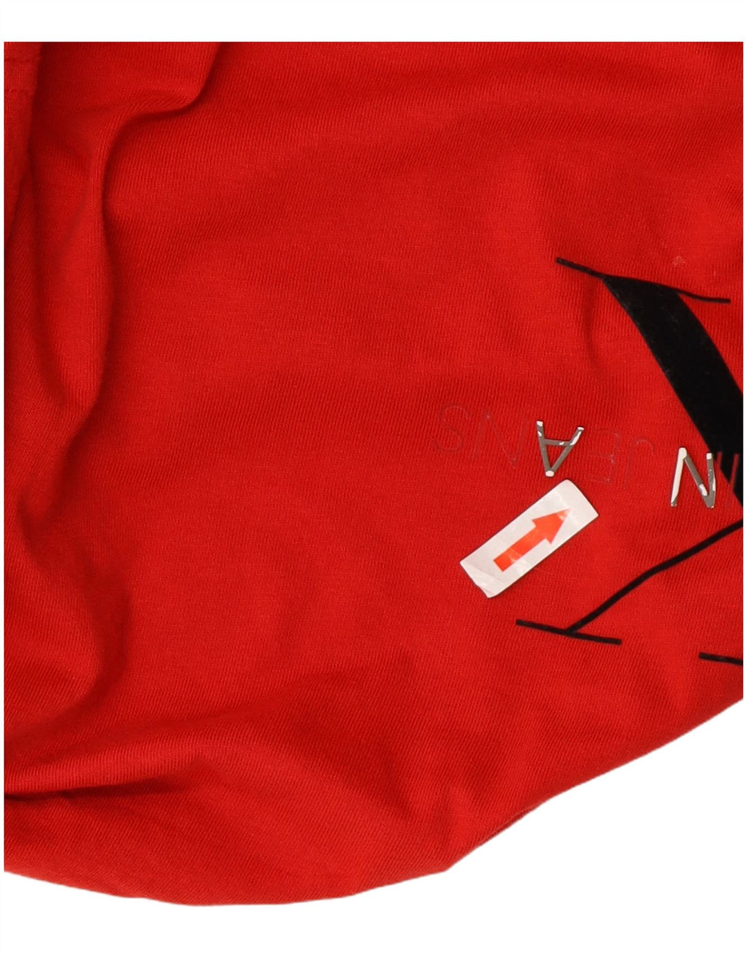 CALVIN KLEIN JEANS T-shirt grafica da donna Top UK 14 Cotone rosso medio