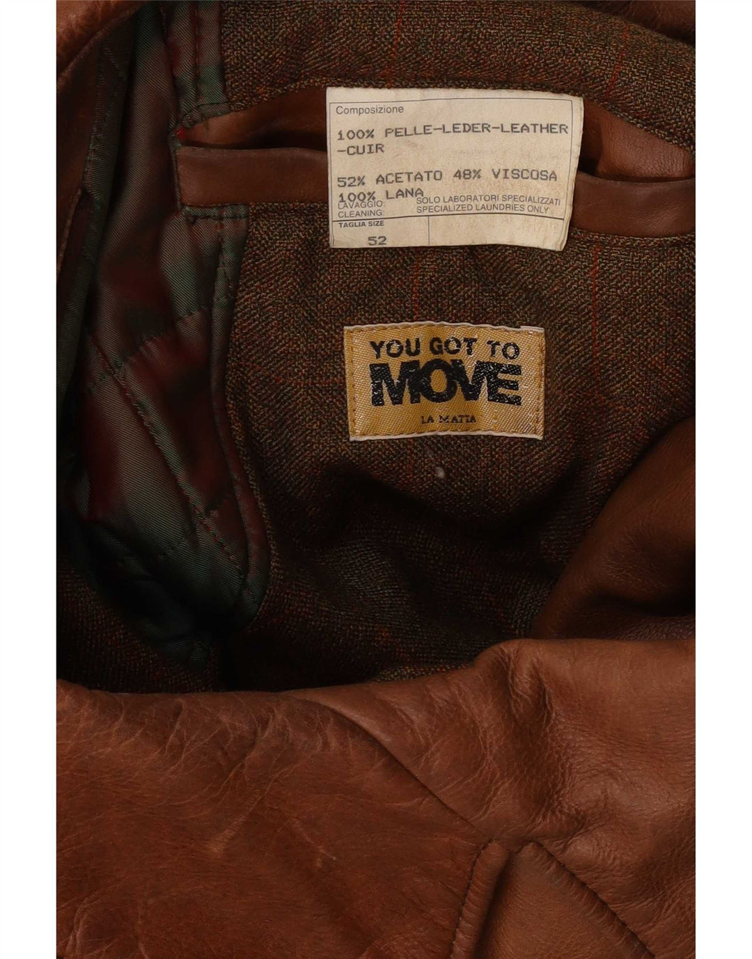 Giacca in Pelle Doppio Petto Uomo La Matta IT 52 XL Marrone