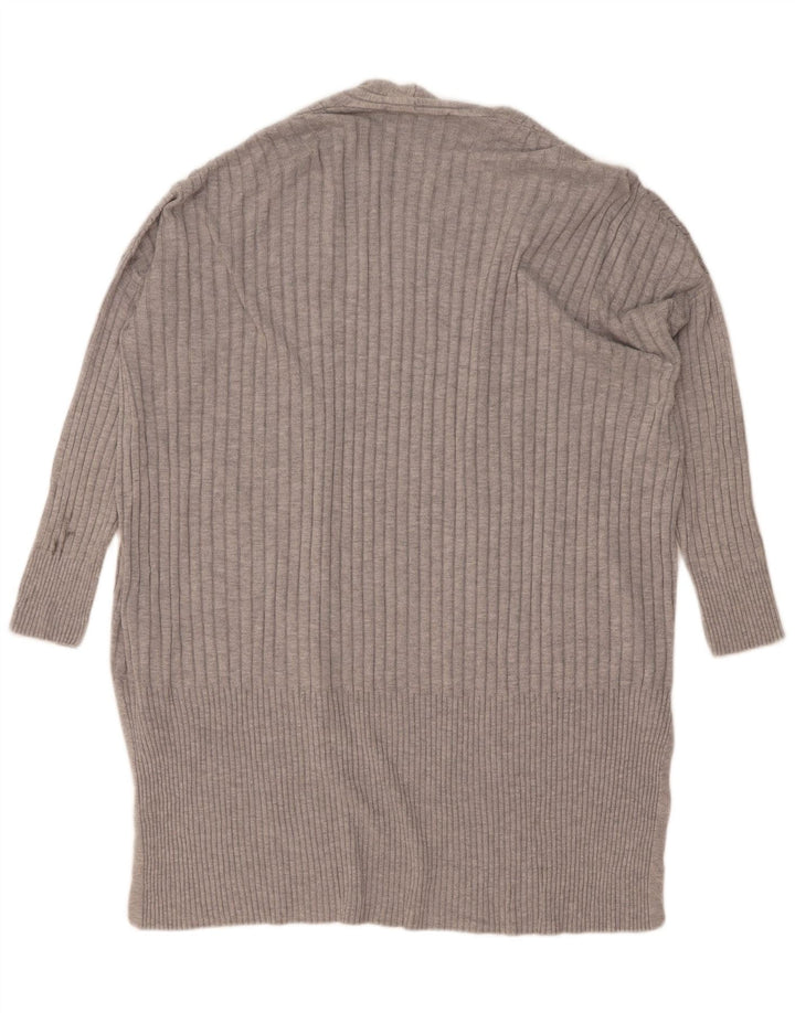 Maglione cardigan aperto lungo da donna Marks & Spencer UK 14 Grigio medio