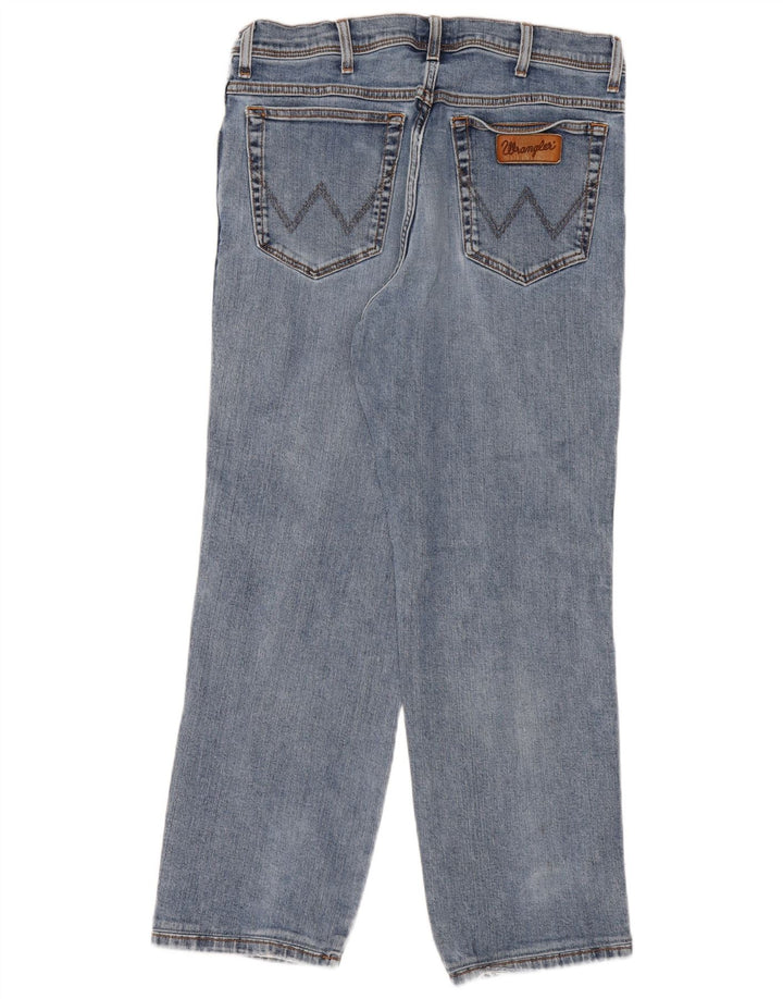 Jeans dritti da uomo Wrangler Texas W36 L29 cotone blu