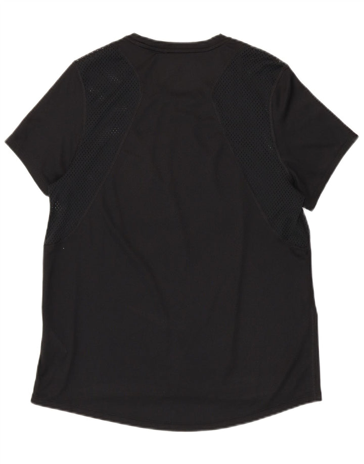 T-shirt NIKE Dri Fit da donna Top UK 14 Medium Nero Poliestere