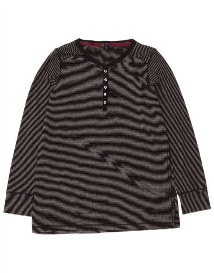 Marks & Spencer Top da donna a maniche lunghe UK 16 Acrilico a strisce grigie grandi