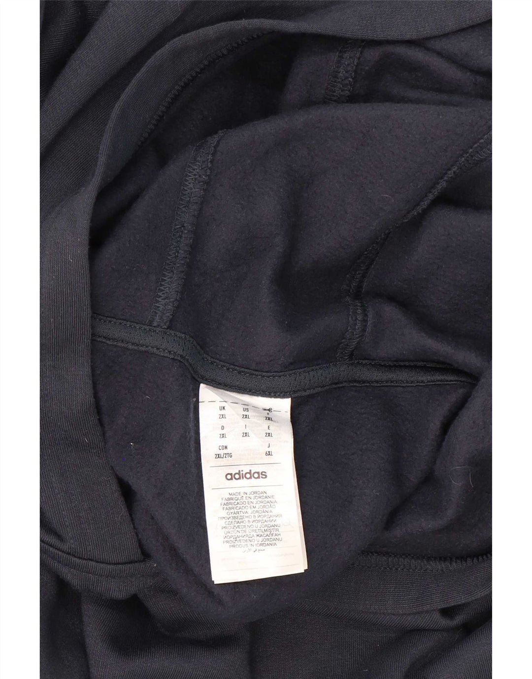 Felpa con cappuccio da uomo Adidas 2XL poliestere blu navy