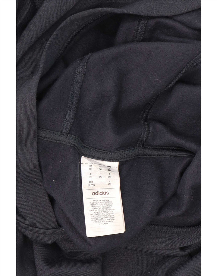 Felpa con cappuccio da uomo Adidas 2XL poliestere blu navy
