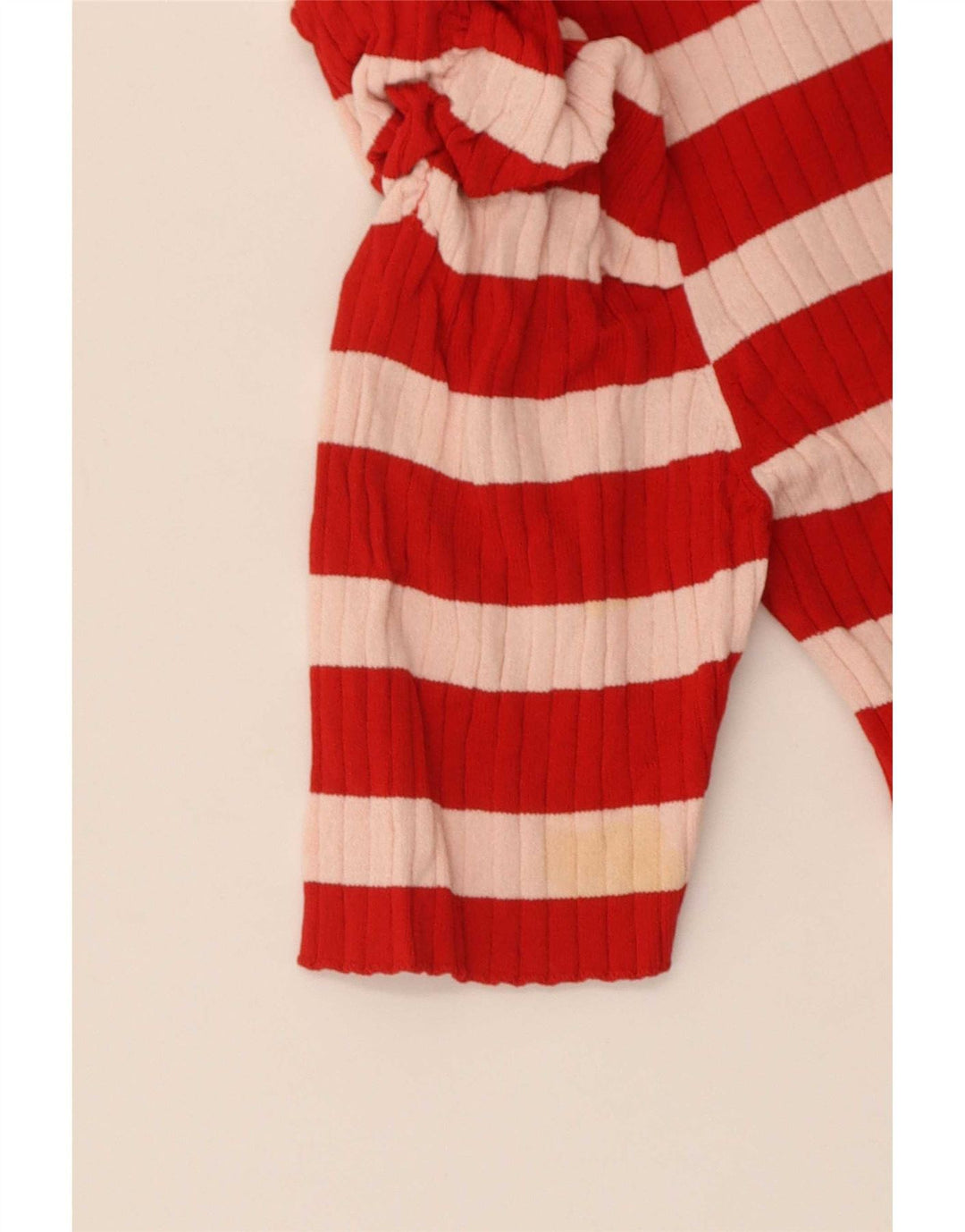 Top corto da donna Zara UK 8 piccolo in viscosa a righe rosse