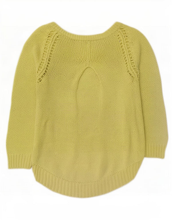 Maglione maglione con scollo a barca da donna Zara UK 14 Acrilico verde medio