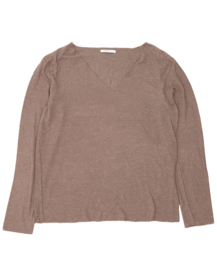 Top Zara da donna a maniche lunghe UK 18 XL Marrone