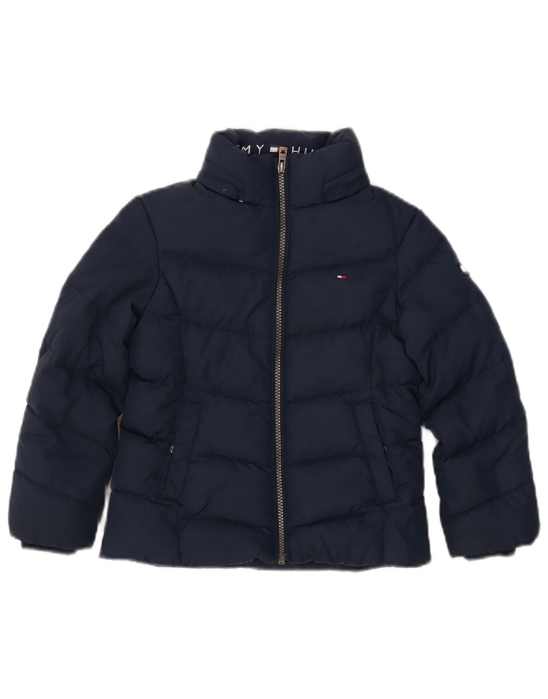 Giacca imbottita per ragazzi Tommy Hilfiger 5-6 anni in poliestere blu navy