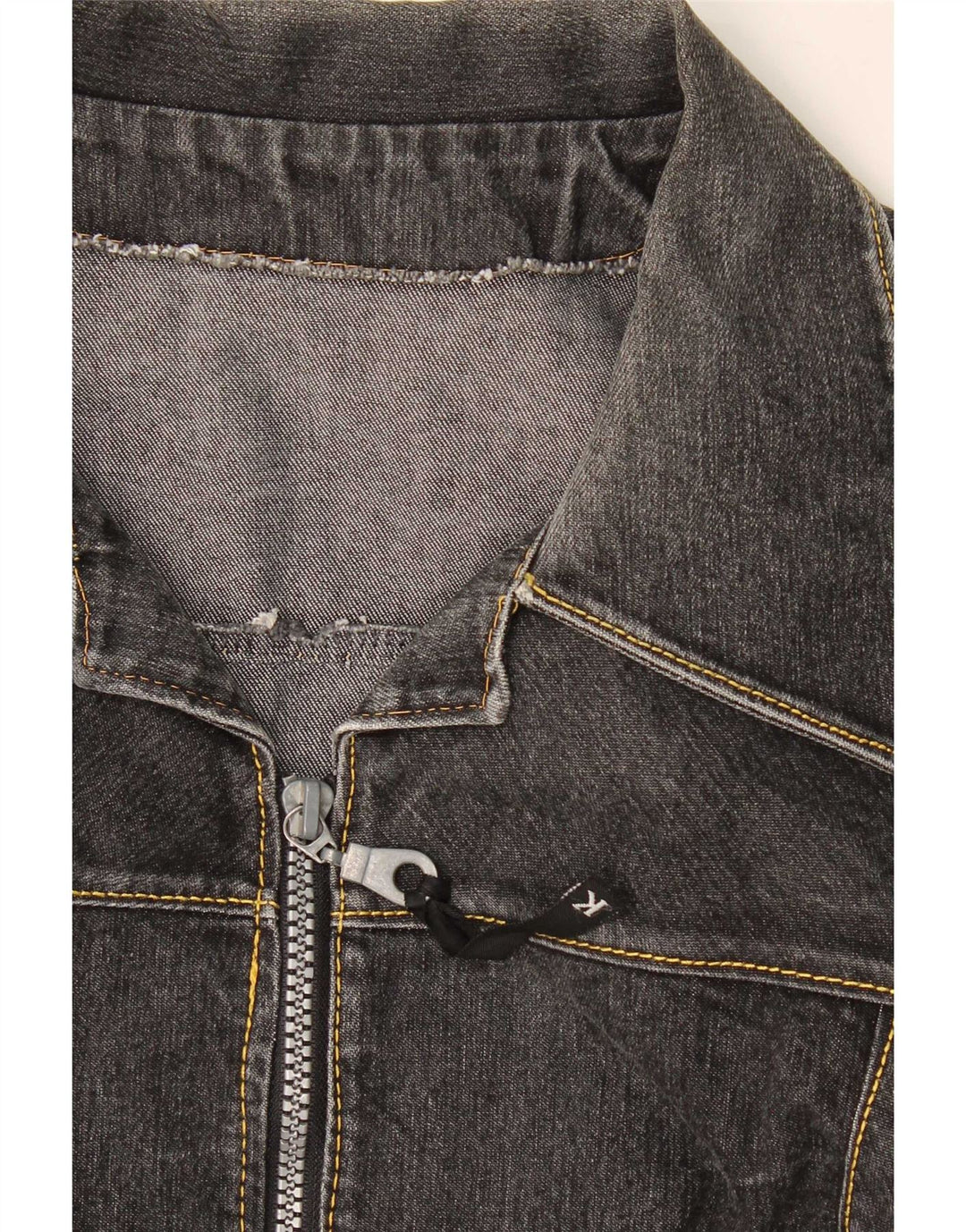 Giacca di jeans vintage da donna UK 14 Grigio medio