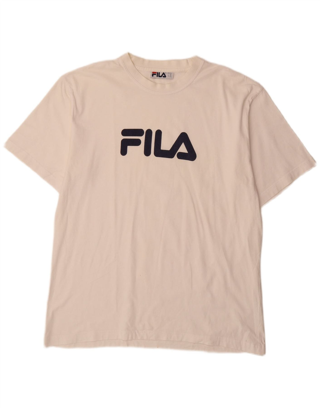 T-shirt grafica regolare da uomo Fila Top IT 58 2XL cotone bianco