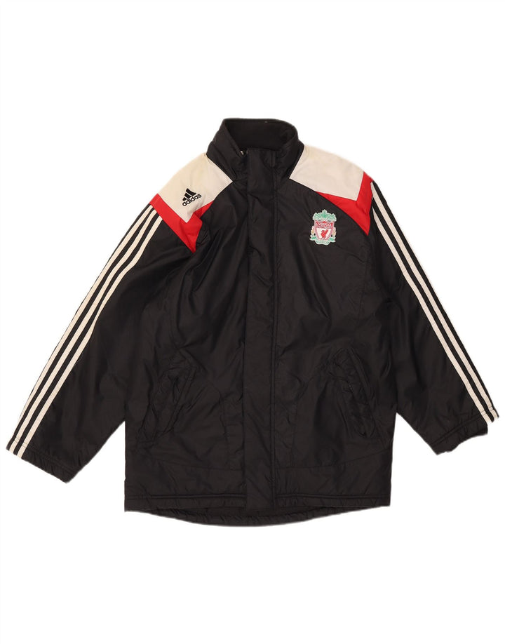 Giacca imbottita grafica Adidas da ragazzo 11-12 anni in nylon color block nero