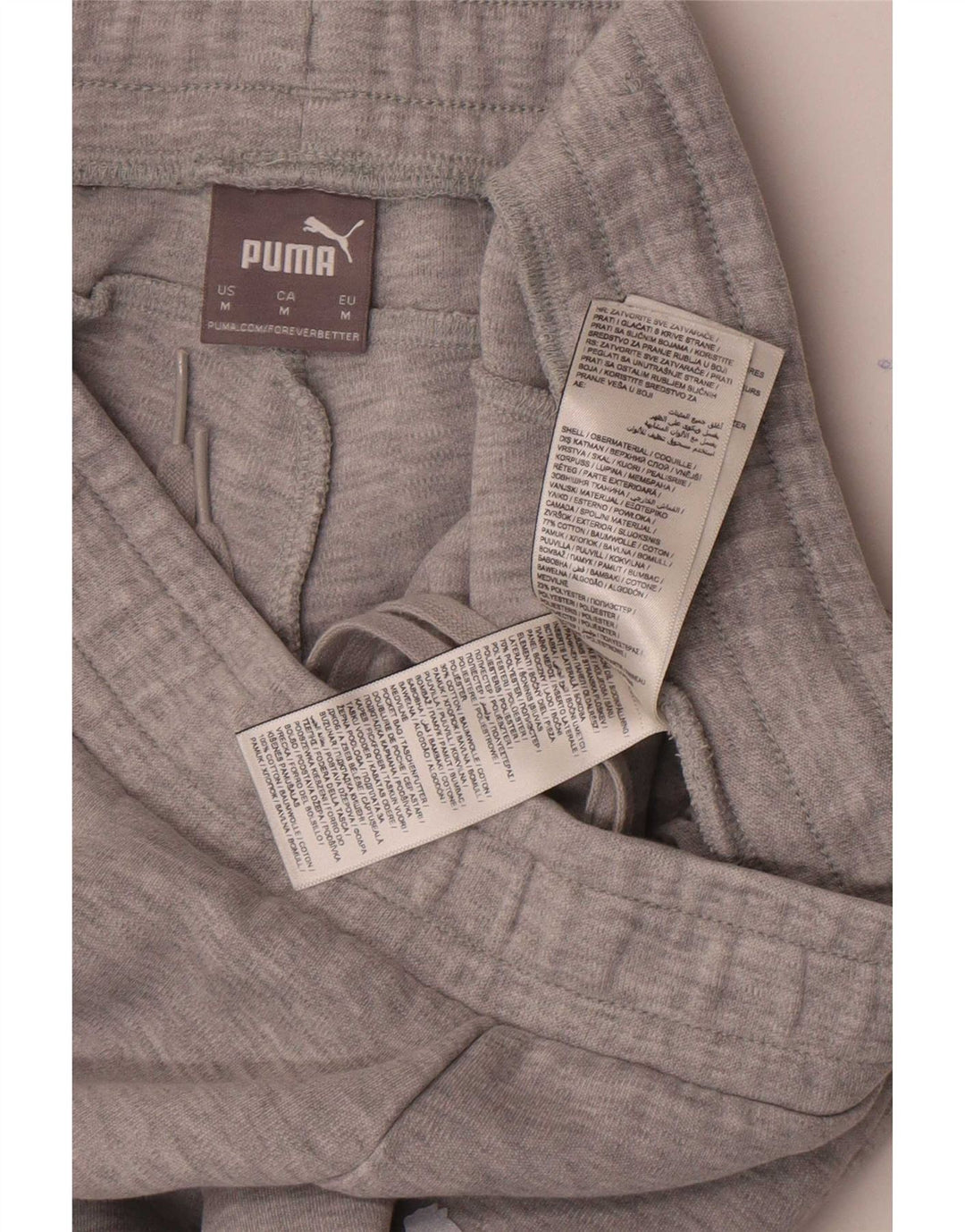 Pantaloni da tuta da uomo Puma in cotone grigio medio