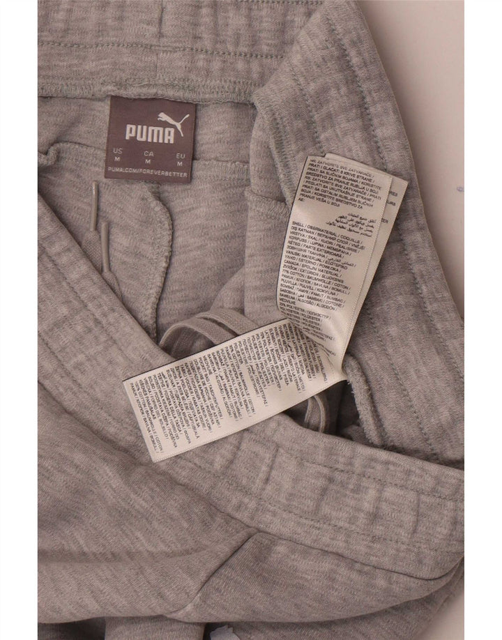Pantaloni da tuta da uomo Puma in cotone grigio medio