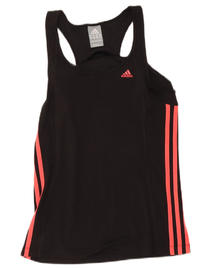 Canottiera Adidas Climalite da donna UK 10 piccola in poliestere nero