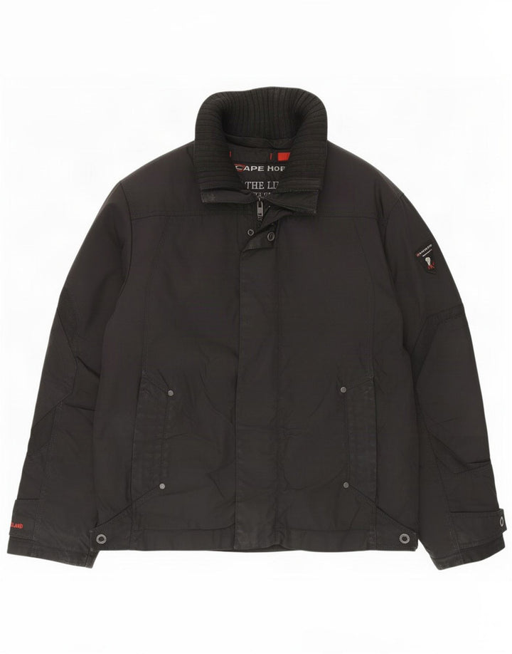 Giacca a vento da uomo vestibilità regolare Cape Horn UK 40 grande nera in poliammide