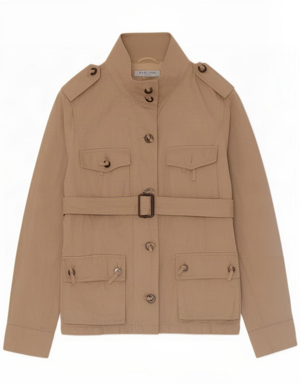 Giacca militare da donna Marella UK 12 Sport in cotone beige medio