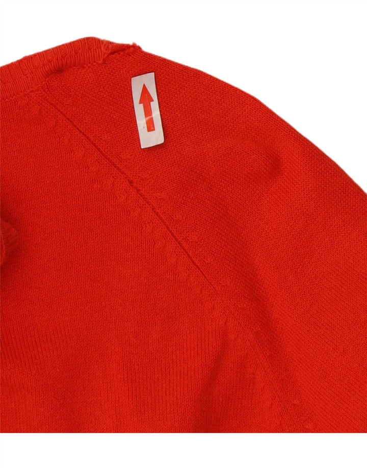Maglione cardigan da donna Zara UK 12 cotone rosso medio