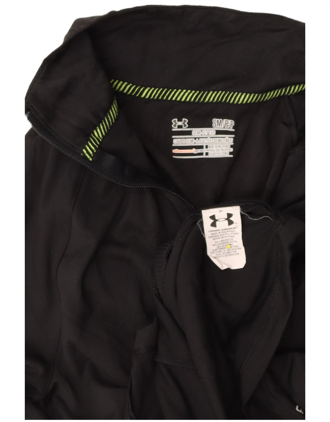 UNDER ARMOUR Womens Tracksuit Top Jacket UK 10 Small Black Polyester