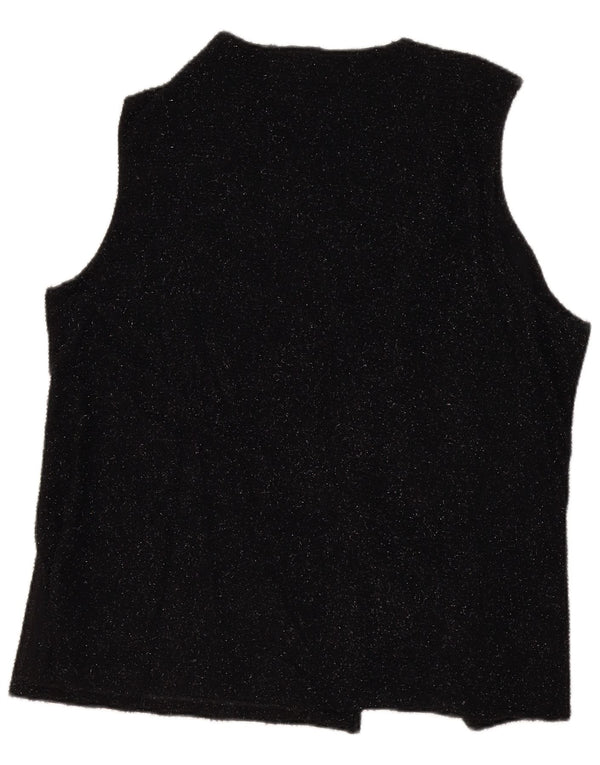 Maglione cardigan senza maniche da donna Primavera Firenze IT 53 2XL Nero