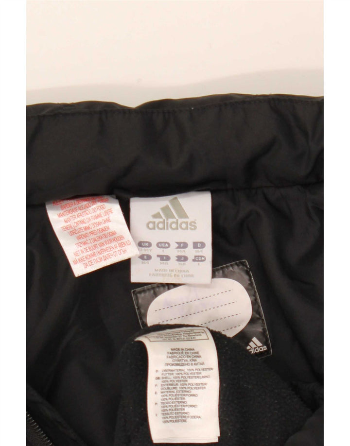Giacca a vento con cappuccio Adidas da ragazzo 13-14 anni in poliestere nero