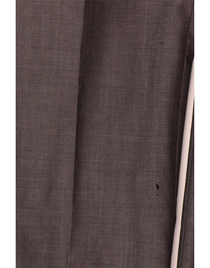 Pantaloni da abito dritti autografi da uomo Marks & Spencer W32 L31 lana grigia