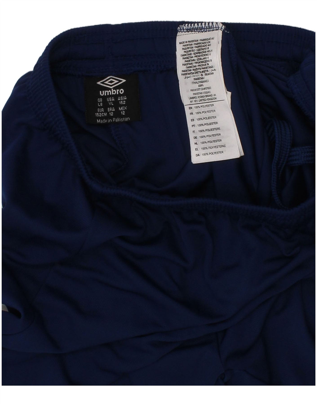 Pantaloncini sportivi da bambino Umbro 11-12 anni Large in poliestere blu navy