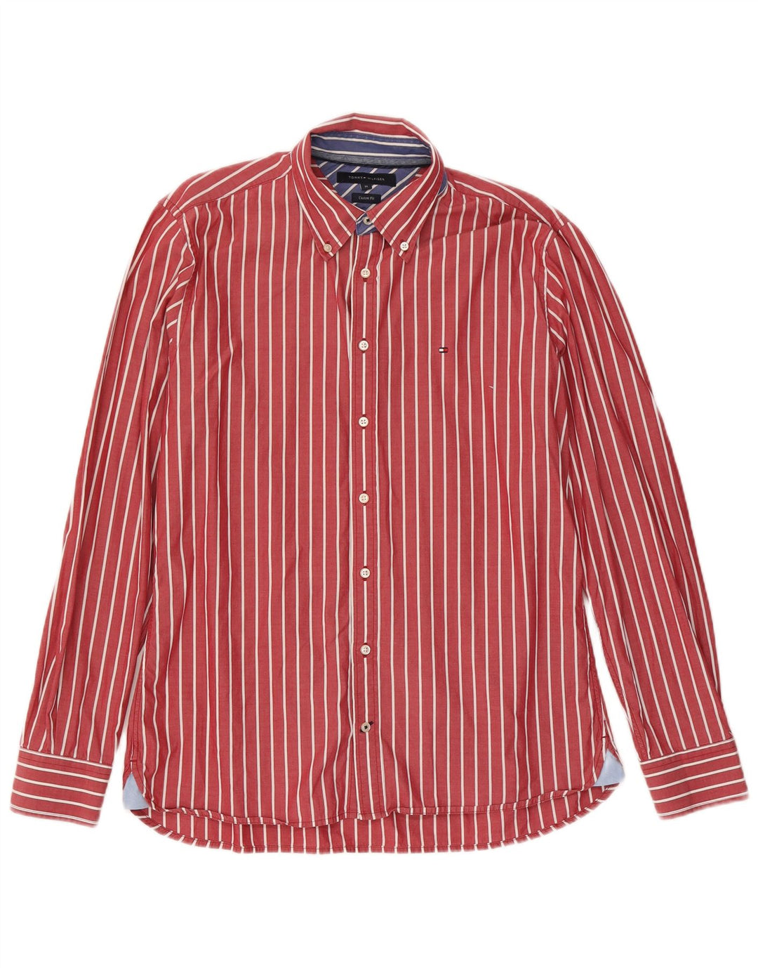 Camicia da uomo su misura Tommy Hilfiger Cotone gessato rosso medio