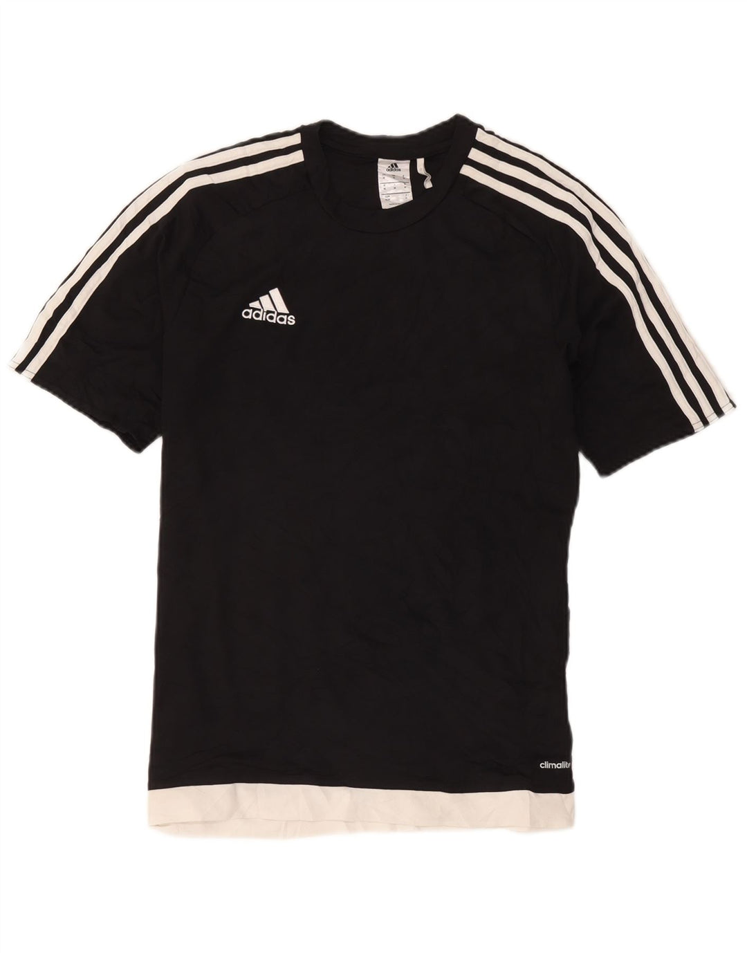 T-shirt Adidas Climalite da uomo Top in poliestere color block medio nero