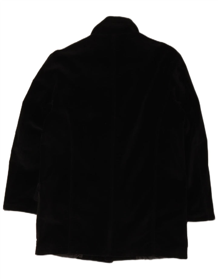 Giacca vintage da uomo in velluto IT 46 piccola in cotone nero