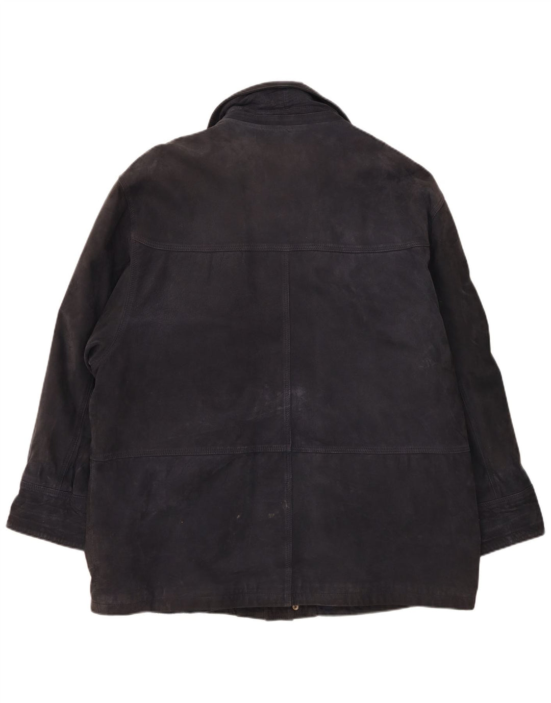 James Dillon Montgomery da uomo in pelle scamosciata UK 42 XL Pelle blu navy