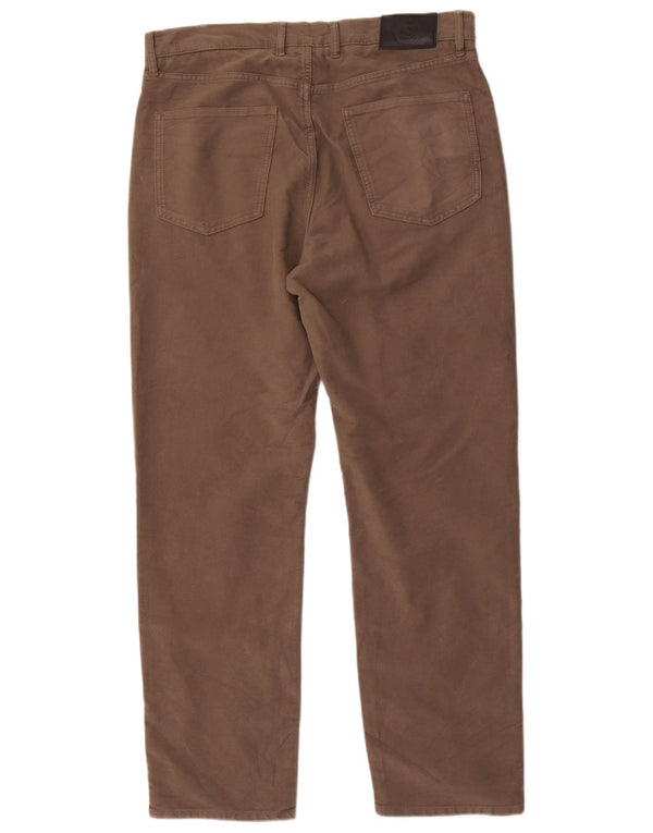 Pantaloni casual dritti da uomo Marks & Spencer W34 L31 cotone grigio