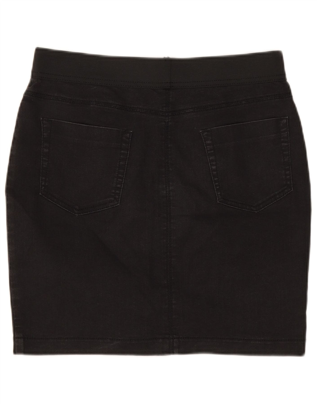 Gonna in denim da donna Marks & Spencer UK 10 piccola W30 cotone nero