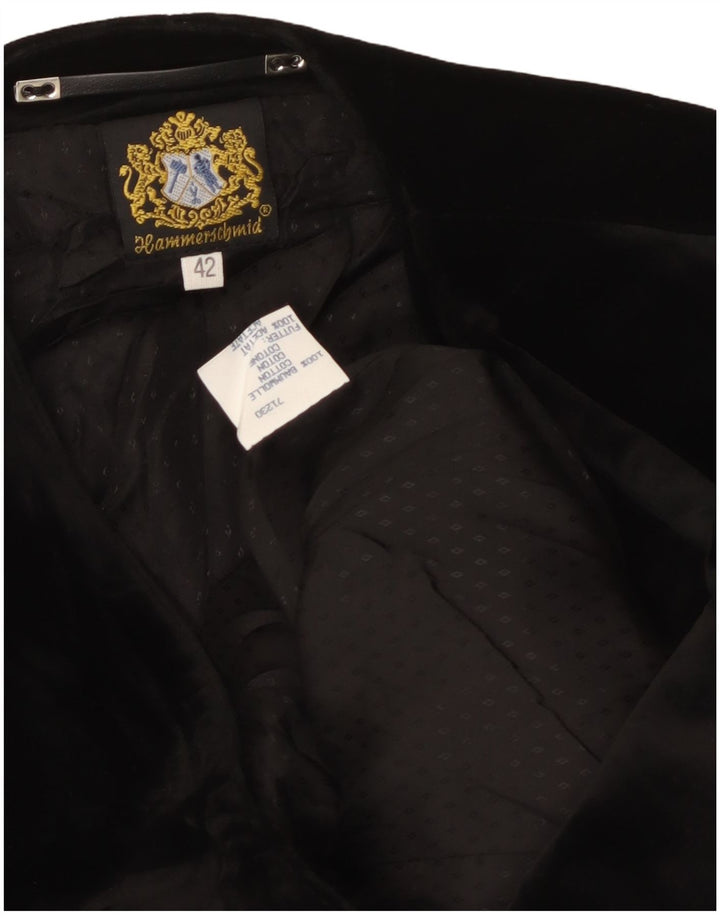HAMMERSCHMID Giacca blazer da donna a 3 bottoni in velluto EU 42 grande cotone nero