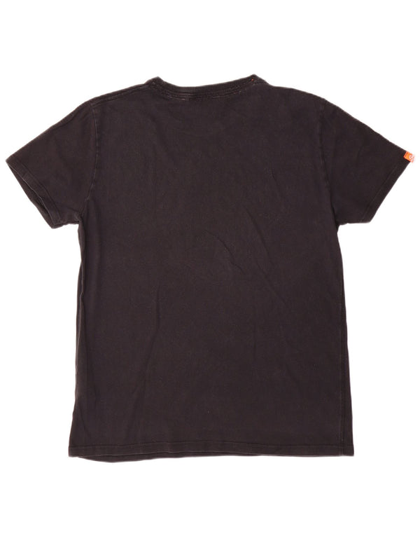 T-shirt grafica da uomo Superdry Top grande in cotone nero