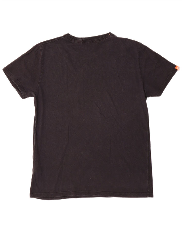 T-shirt grafica da uomo Superdry Top grande in cotone nero