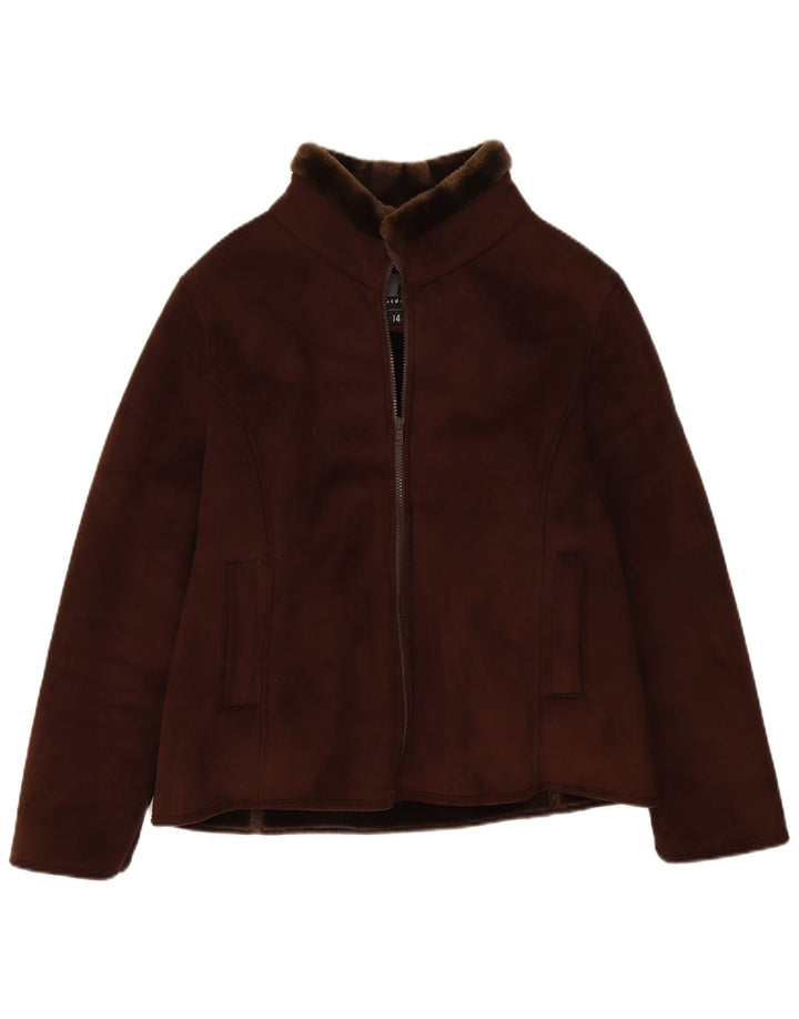Giacca Sherpa da donna Jack Murphy UK 14 Large Marrone Acrilico
