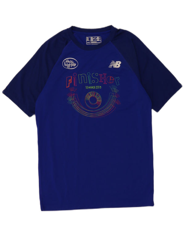 T-shirt grafica da uomo New Balance Top Small Blue Colourblock