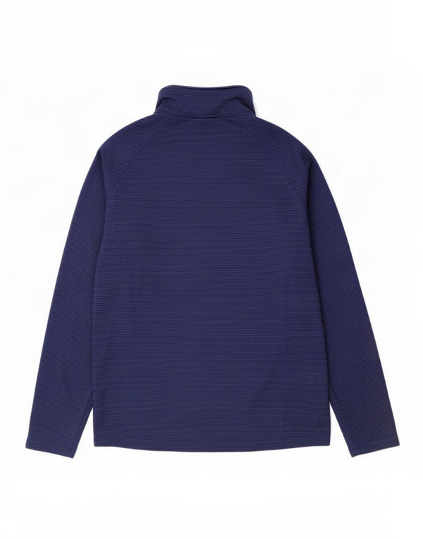 North Ridge Uomo Pullover con zip sul collo Tuta da ginnastica Top grande a righe blu