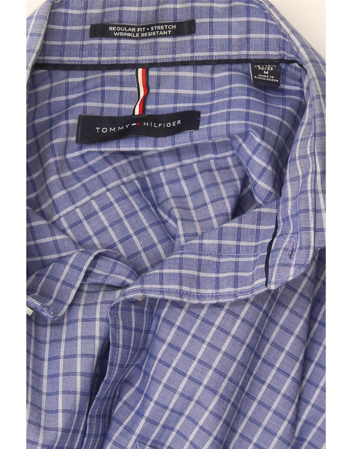 Camicia da uomo vestibilità regolare Tommy Hilfiger taglia 15/15 1/2 quadri blu medio