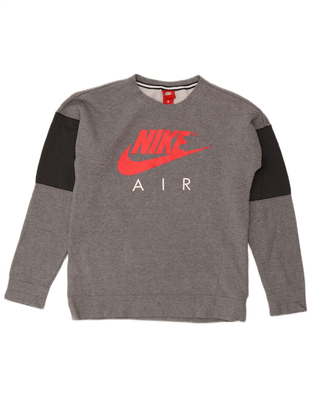 Felpa con grafica Nike da uomo, piccola, in cotone color block grigio