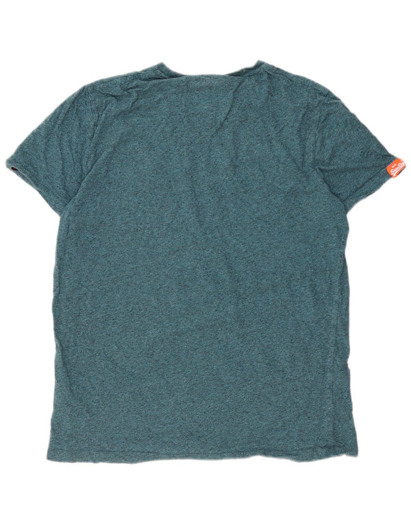 T-shirt da uomo Superdry Top XL in cotone chiazzato verde