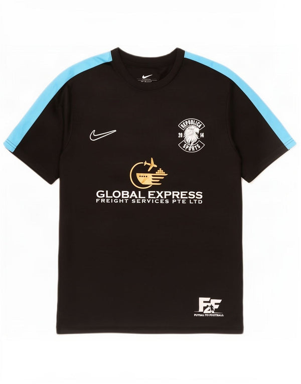T-shirt grafica Nike Dri Fit Slim da uomo 2XL poliestere color block nero