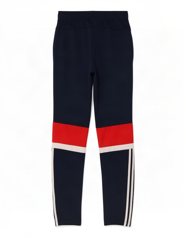 Pantaloni della tuta da ragazzo Adidas 13-14 anni in poliestere color block blu navy