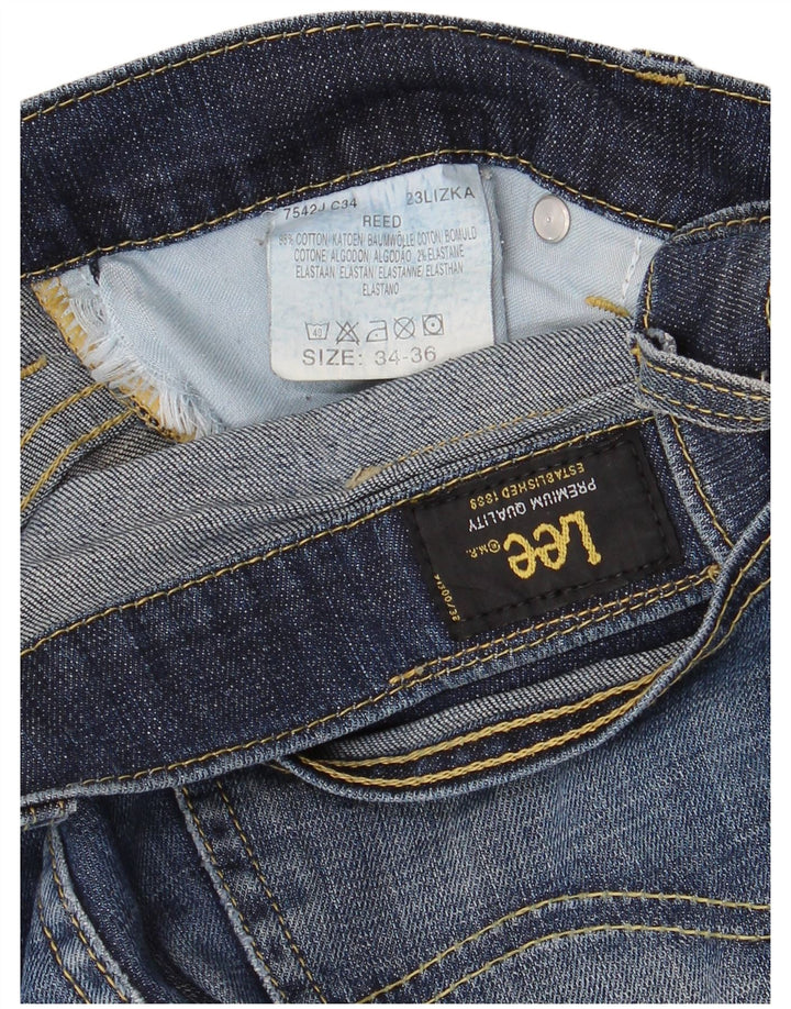 Jeans dritti da uomo REED LEE W34 L31 in cotone blu navy