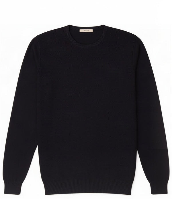 Gaudi Mens Crew Neck Jumper Sweater XL Navy Blue Viscose