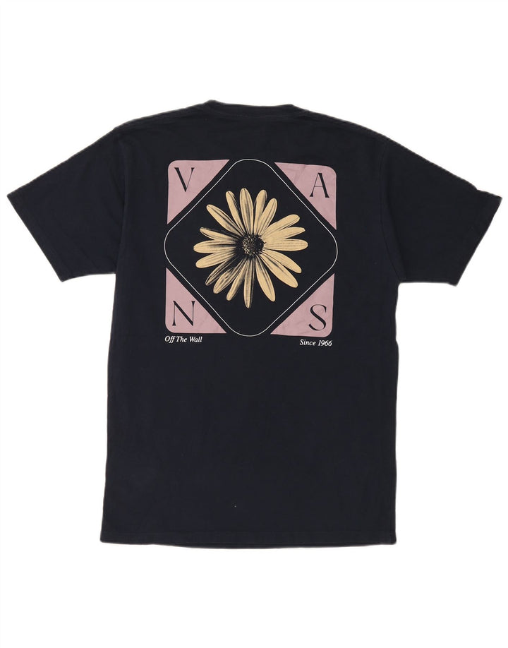 T-shirt grafica da uomo con vestibilità classica Vans, maglietta media in cotone blu navy