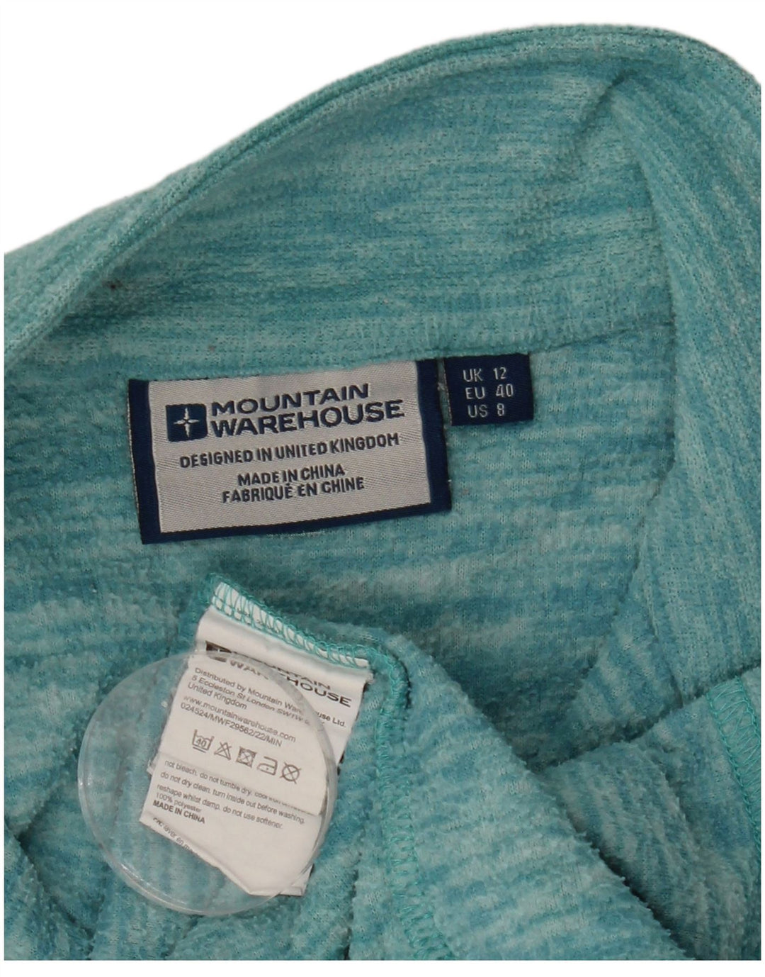 Maglione in pile da donna Mountain Warehouse UK 12 Medio Turchese screziato