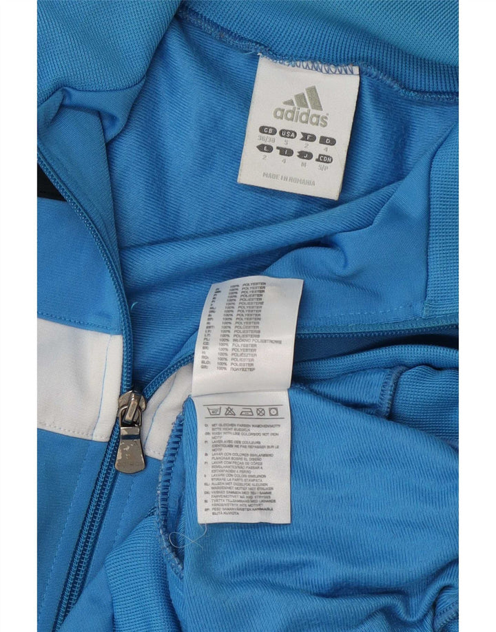 Giacca da tuta da uomo Adidas UK 36/38 Small Blu Colourblock Poliestere