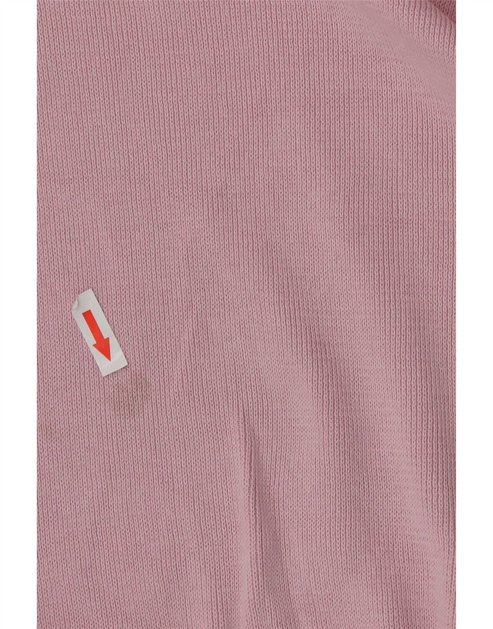 Maglione maglione girocollo da uomo Zara in cotone rosa medio